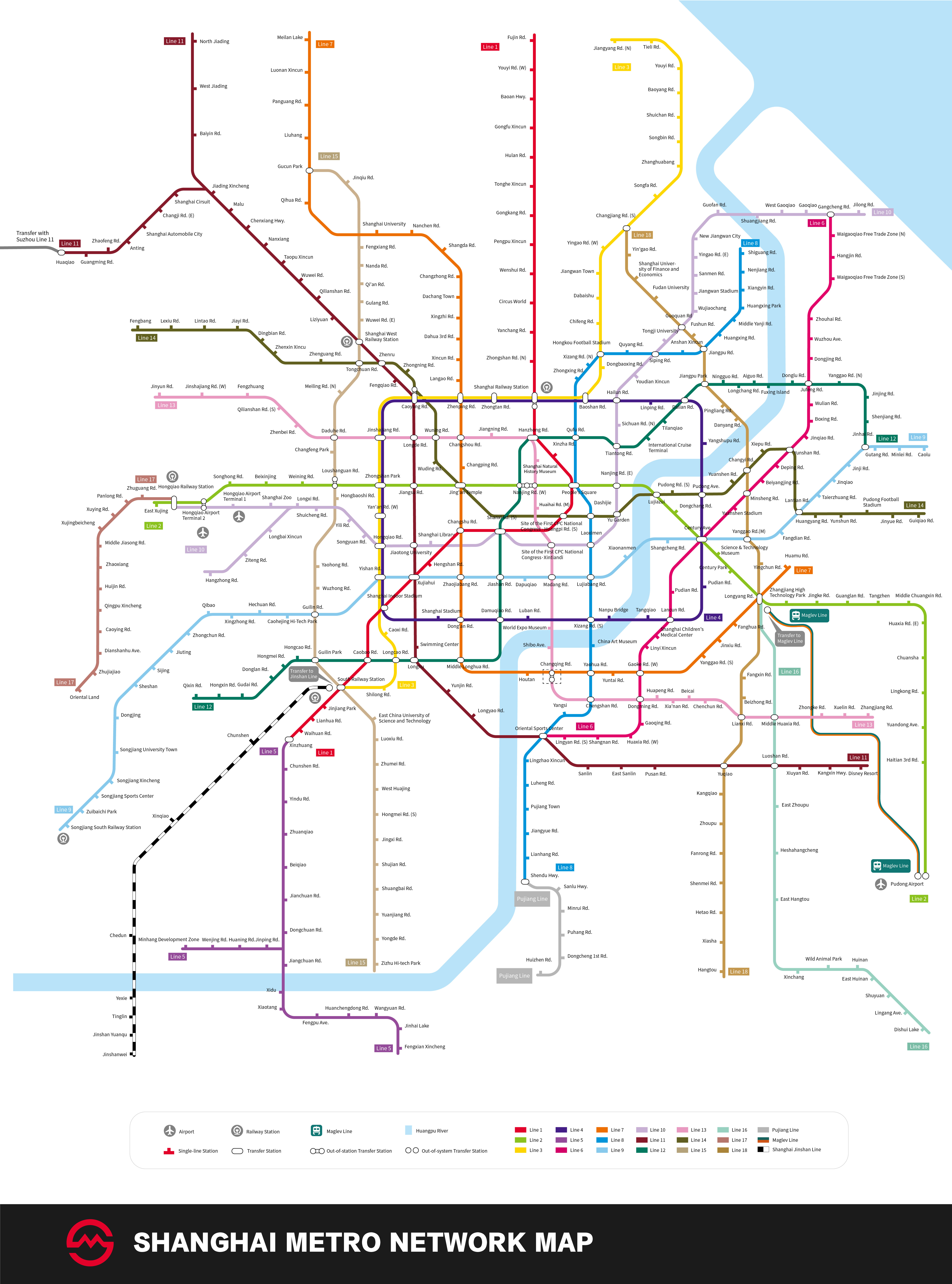Shanghai Metro Maps, Printable Maps of Subway, PDF Download