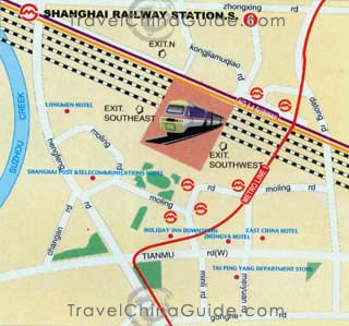 Shanghai Railway Subway Station Map