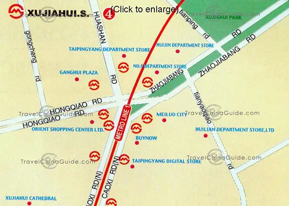 Shanghai Xujiahui Subway Station Map