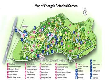 Map of Chengdu Botanical Garden