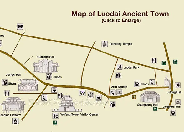 Map of Luodai Ancient Town