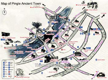 Map of Pingle Ancient Town