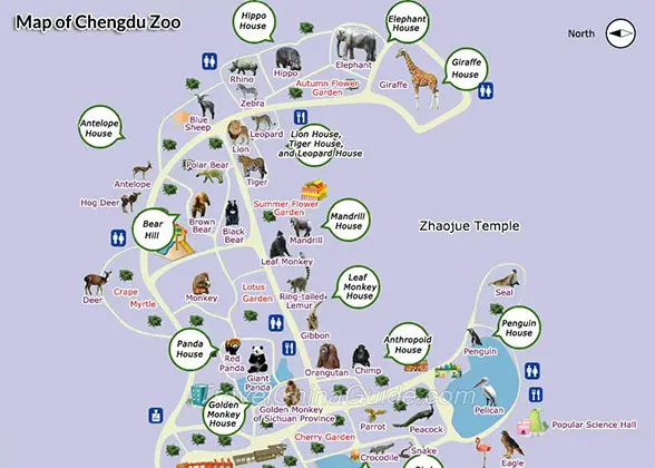 Map of Chengdu Zoo