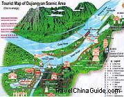 Dujiangyan Scenic Area Map