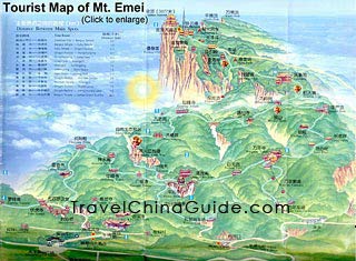 Map of Mount Emei