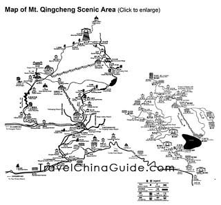 Map of Mt. Qingcheng