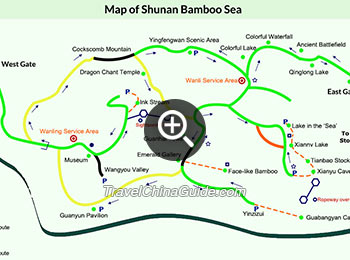 Map of Shunan Bamboo Sea