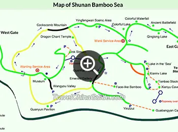 Map of Shunan Bamboo Sea