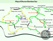 Map of Shunan Bamboo Sea