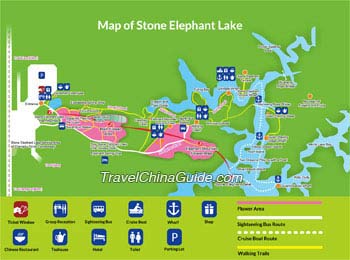 Map of Chengdu Stone Elephant Lake