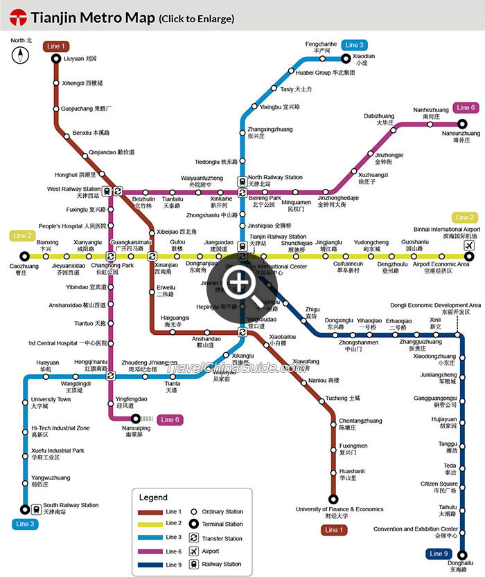 Tianjin subway map