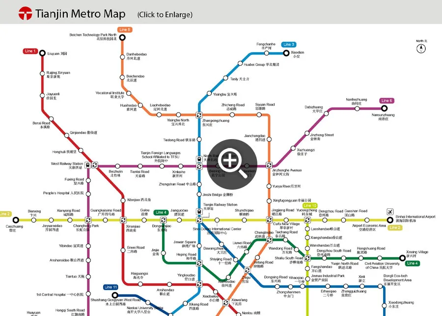 Tianjin subway map