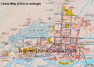 Tibet Lhasa Map