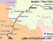 Map of Qinghai-Tibet Ralway