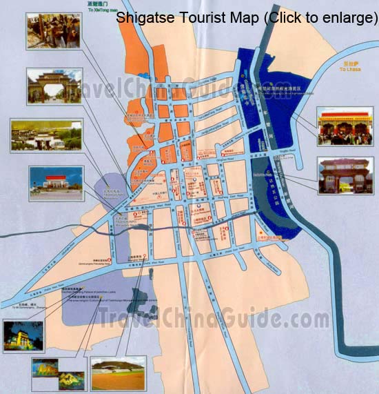 Shigatse Toursit Map