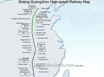 Beijing-Guangzhou High-speed Railway Map