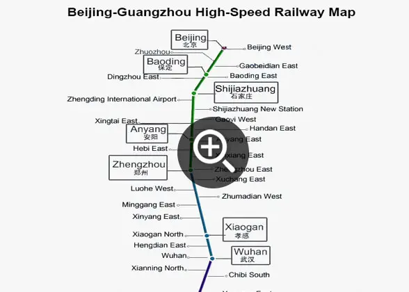 Beijing-Guangzhou High-speed Railway Map