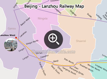 Beijing - Lanzhou Railway Map