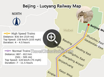 Beijing - Luoyang Railway Map