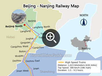 Beijing - Nanjing Railway Map