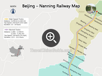 Beijing - Nanning Railway Map