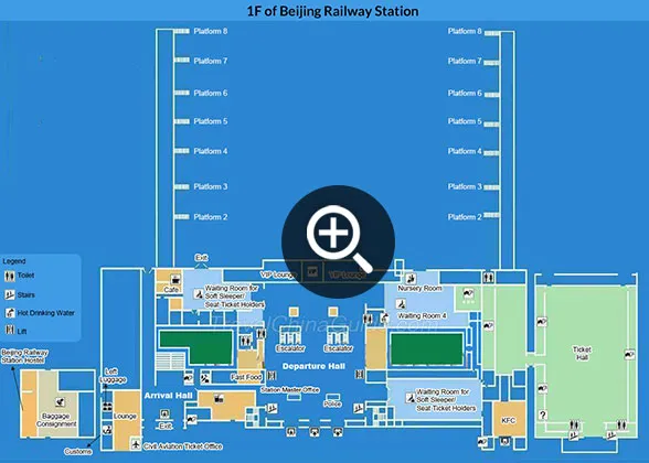 Beijing Railway Station Front Square Map