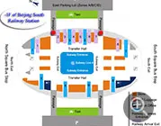Map of Beijing South Railway Station -1F