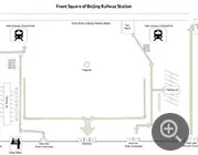 Map of Beijing Railway Station Front Square