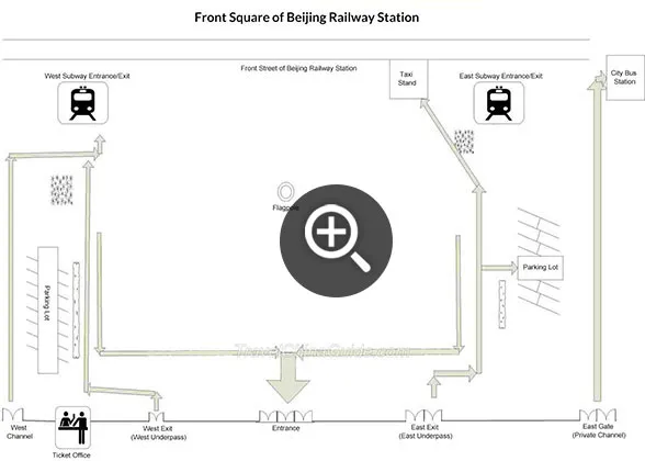 Beijing Railway Station Front Square Map