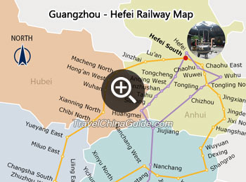 Guangzhou - Hefei Railway Map