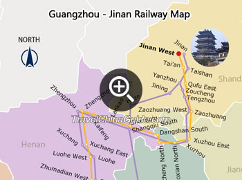 Guangzhou - Jinan Railway Map
