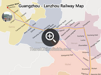 Guangzhou - Lanzhou Railway Map