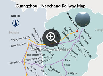Guangzhou - Nanchang Railway Map