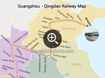 Guangzhou - Qingdao Railway Map