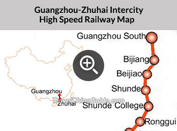 Guangzhou-Zhuhai Intercity High Speed Railway Map