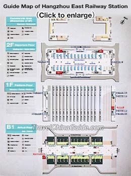 Guide Map of Hangzhou East Railway Station