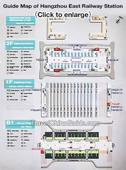 Guide Map of Hangzhou East Railway Station