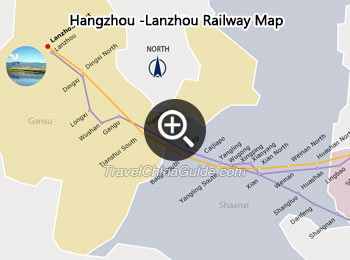 Hangzhou - Lanzhou Railway Map