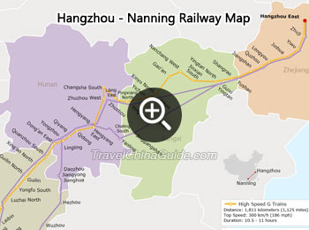 Hangzhou - Nanning Railway Map