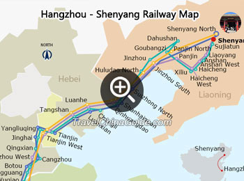 Hangzhou - Shenyang Railway Map