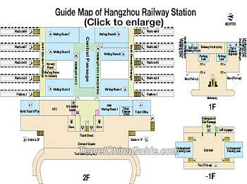 Guide Map of Hangzhou Railway Station