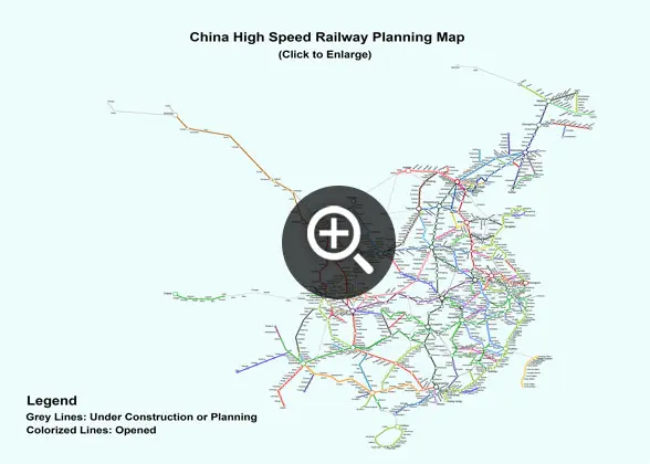 China High Speed Railway Planning Map