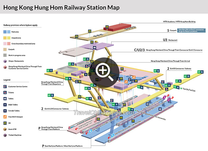 Hong Kong Hung Hom Railway Station Map