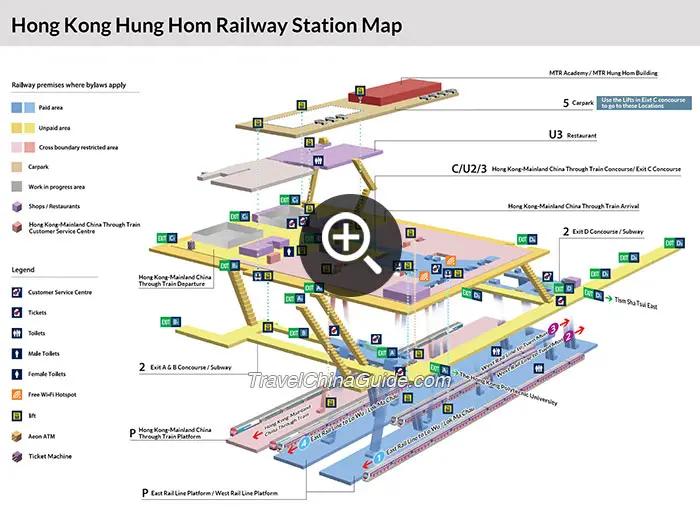 Hong Kong Hung Hom Railway Station Map