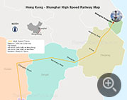 Hong Kong - Shanghai High Speed Train Running Map