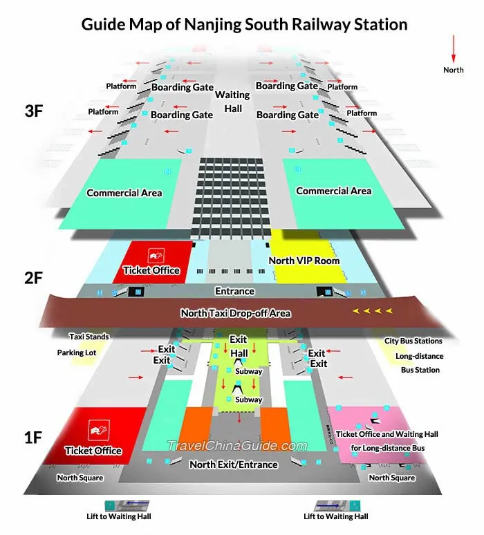 Map of Nanjing South Railway Station