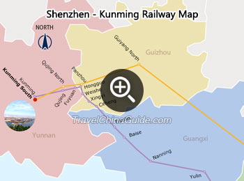 Shenzhen - Kunming Railway Map