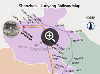 Shenzhen - Luoyang Railway Map