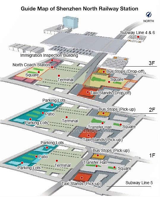 Guide Map of Shenzhen North Railway Station