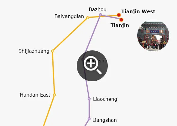 Shenzhen - Tianjin Railway Map